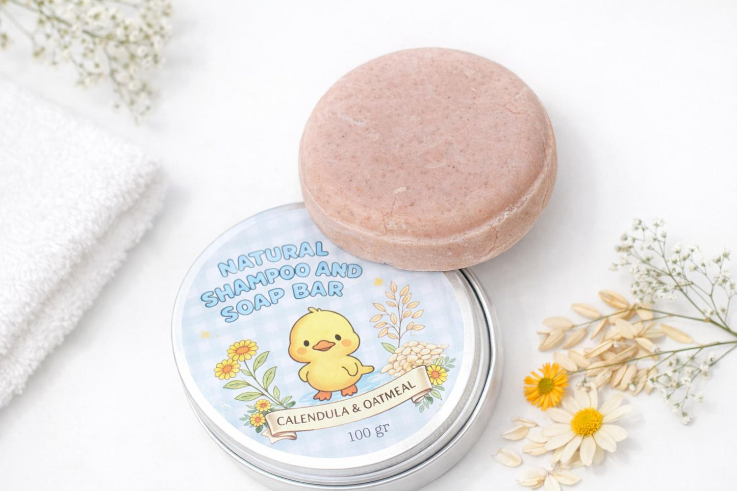 NaturaBliss Calendula Calm Bar – For Sensitive Scalp & Skin